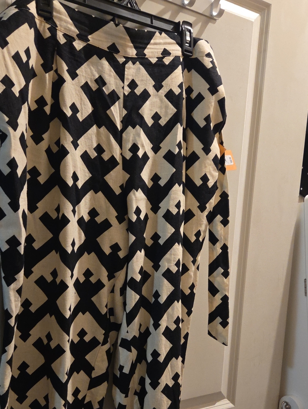 Target Black and Cream Geometric Wide-Leg Pants